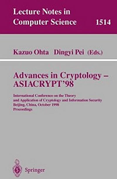 Advances in Cryptology - ASIACRYPT’98