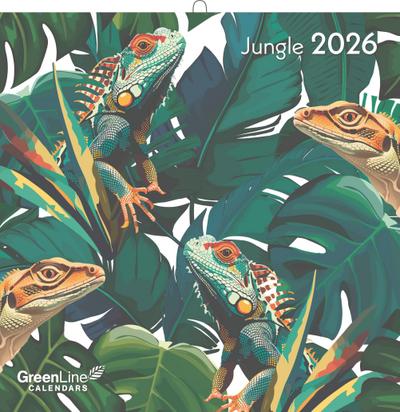 GreenLine Jungle 2026 - Wand-Kalender - Broschüren-Kalender - 30x30 - 30x60 geöffnet