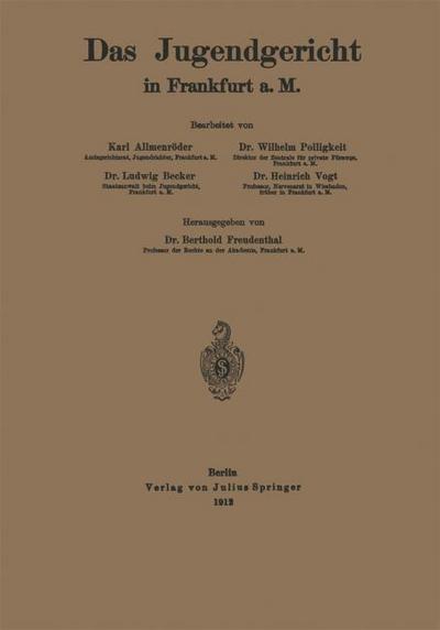 Das Jugendgericht in Frankfurt a. M.