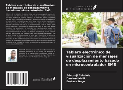 Tablero electrónico de visualización de mensajes de desplazamiento basado en microcontrolador SMS