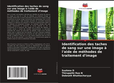 Identification des taches de sang sur une image à l’aide de méthodes de traitement d’image