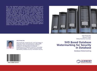 SVD Based Database Watermarking for Security in Database