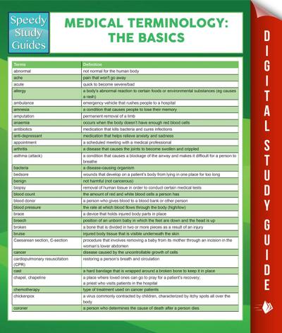 Medical Terminology:The Basics Speedy Study Guides