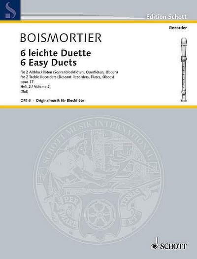 6 leichte Duette op.17 Band 2 (Nr.4-6)für 2 Altblockflöten (Sblfl, Fl, Ob)