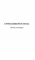 L’INTELLIGIBILITE DU SOCIAL