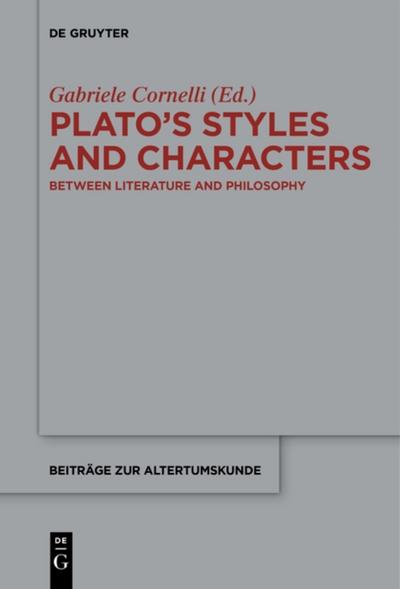 Plato’s Styles and Characters