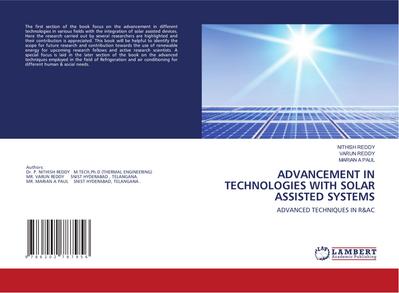 ADVANCEMENT IN TECHNOLOGIES WITH SOLAR ASSISTED SYSTEMS