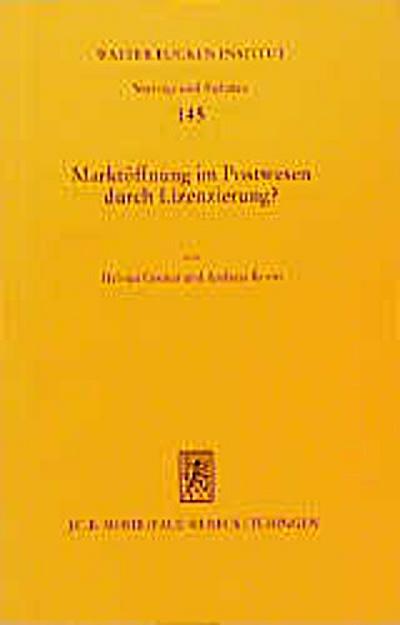 Marktöffnung im Postwesen durch Lizenzierung
