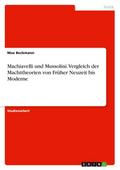 Machiavelli und Mussolini. Vergleich der Machttheorien von Früher Neuzeit bis Moderne