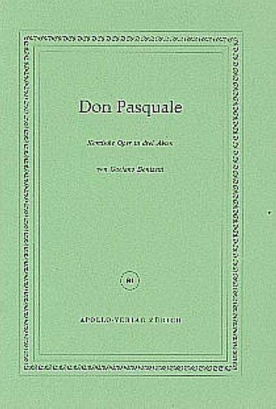 Don Pasquale Libretto (dt)