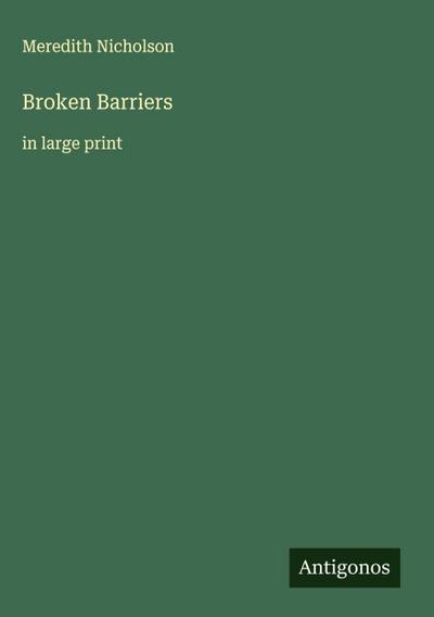 Broken Barriers