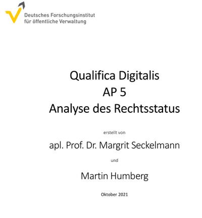 Qualifica Digitalis – Analyse des Rechtsstatus
