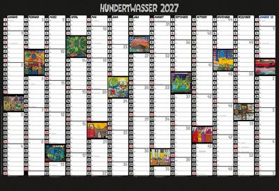 Hundertwasser Mini-Jahresplaner Art 2027