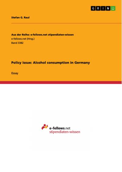 Policy issue: Alcohol consumption in Germany
