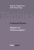 Ferdinand Tönnies: Register zur Studienausgabe I
