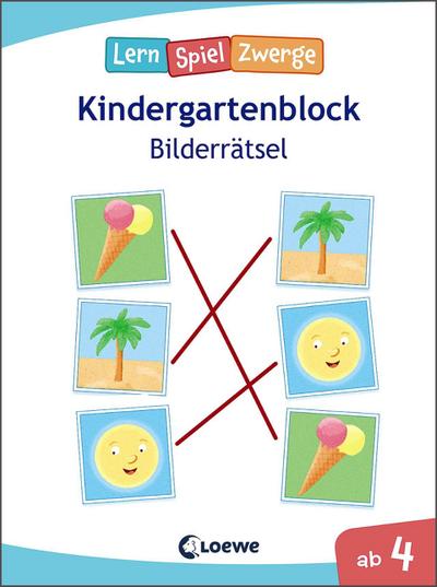 LernSpielZwerge Kindergartenblock - Bilderrätsel