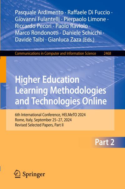 Higher Education Learning Methodologies and Technologies Online