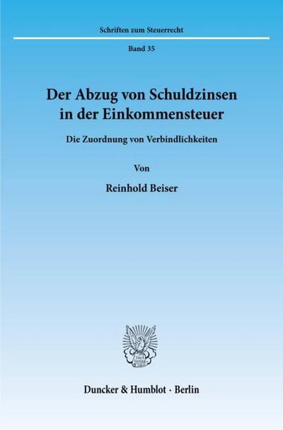 Der Abzug von Schuldzinsen in der Einkommensteuer.