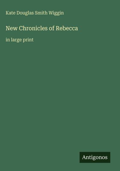 New Chronicles of Rebecca