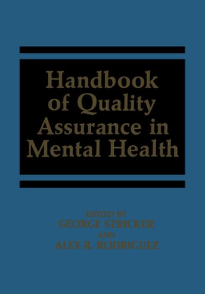 Handbook of Quality Assurance in Mental Health