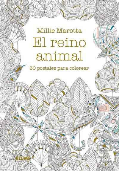 Postales : el reino animal : 30 postales para colorear