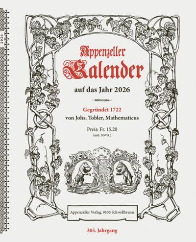 Appenzeller Kalender 2026