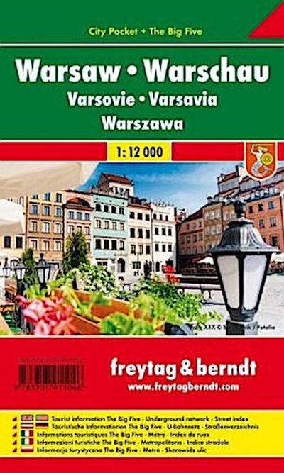 Warschau, Stadtplan 1:12.000, City Pocket + The Big Five