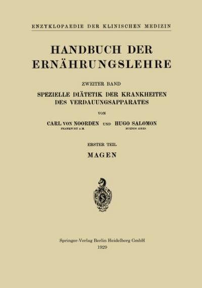 Handbuch der Ernährungslehre