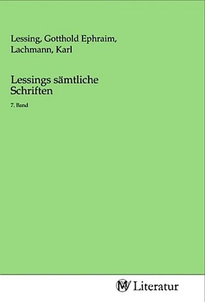 Lessings sämtliche Schriften