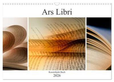 Ars Libri - Kunstwerk Buch (Wandkalender 2026 DIN A3 quer), CALVENDO Monatskalender