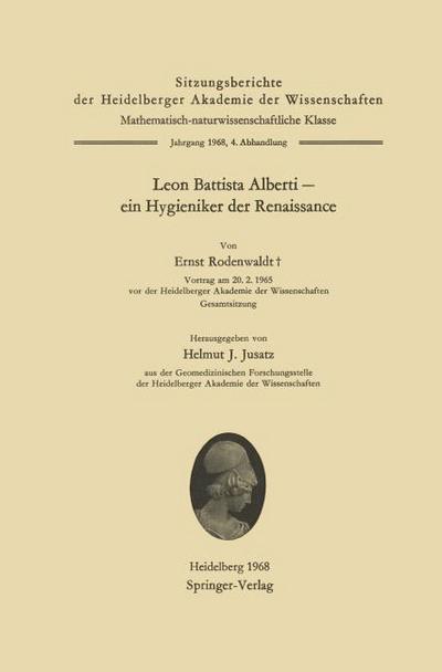 Leon Battista Alberti ein Hygieniker der Renaissance