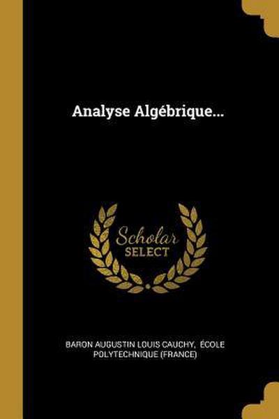 Analyse Algébrique...