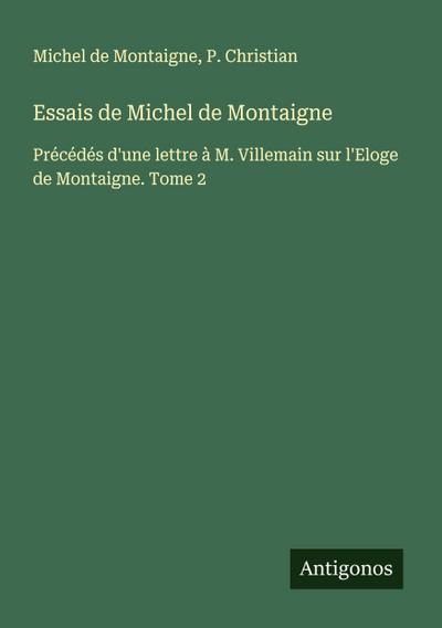 Essais de Michel de Montaigne