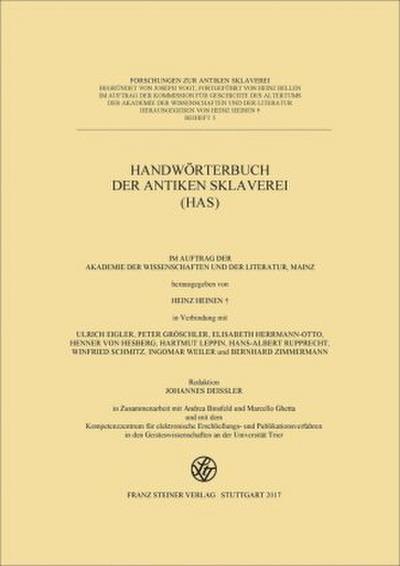 Handwörterbuch der antiken Sklaverei (HAS)