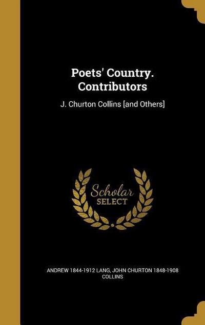 Poets’ Country. Contributors