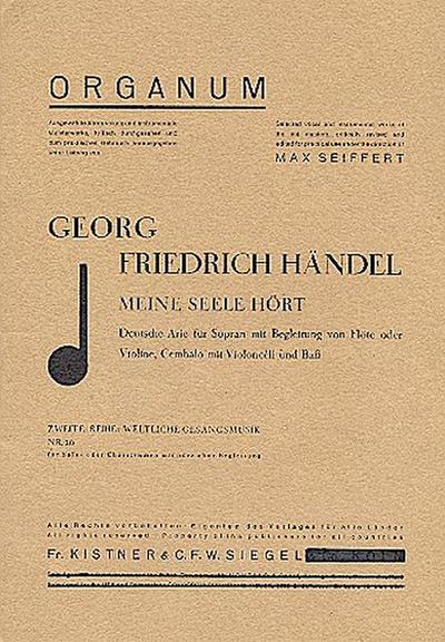 Meine Seele hört für Sopran, Melodieinstrument und Bc