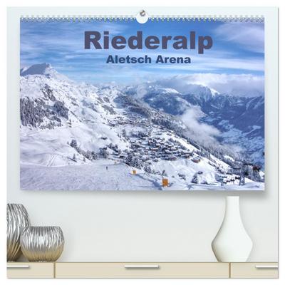 Riederalp - Altesch Arena (hochwertiger Premium Wandkalender 2024 DIN A2 quer), Kunstdruck in Hochglanz