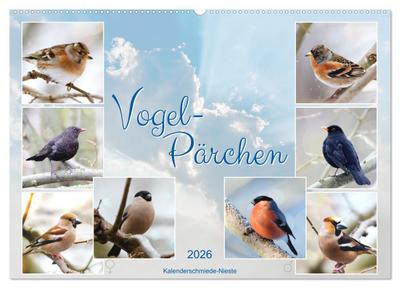 Vogel-Pärchen (Wandkalender 2026 DIN A2 quer), CALVENDO Monatskalender