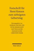 Festschrift für Horst Konzen zum siebzigsten Geburtstag