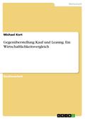 Gegenüberstellung Kauf und Leasing. Ein Wirtschaft
