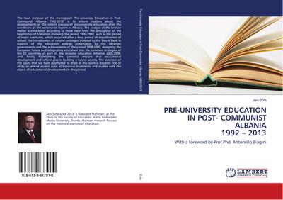 PRE-UNIVERSITY EDUCATION IN POST- COMMUNIST ALBANIA 1992 - 2013