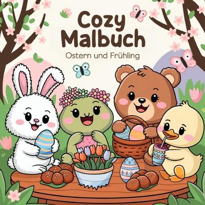 Cozy Malbuch Ostern und Frühling