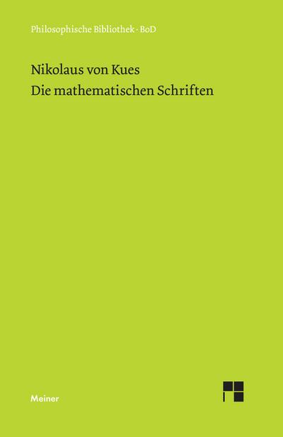 Schriften in deutscher Übersetzung / Die mathematischen Schriften