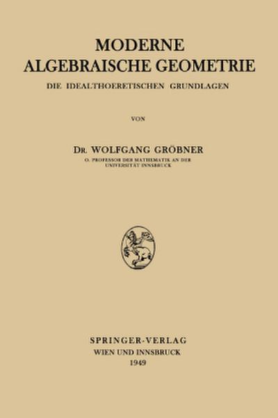 Moderne Algebraische Geometrie
