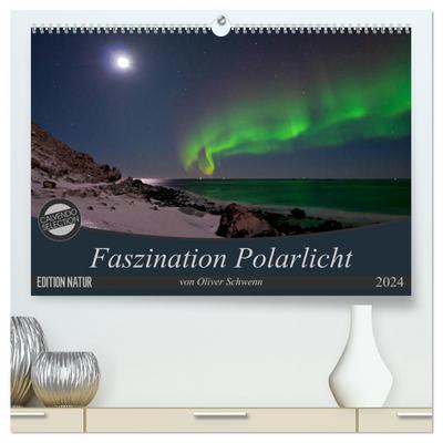 Faszination Polarlicht (hochwertiger Premium Wandkalender 2024 DIN A2 quer), Kunstdruck in Hochglanz