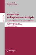 Innovations for Requirement Analysis. From Stakeholders’ Needs to Formal Designs