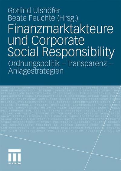 Finanzmarktakteure und Corporate Social Responsibility