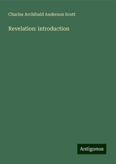 Revelation: introduction