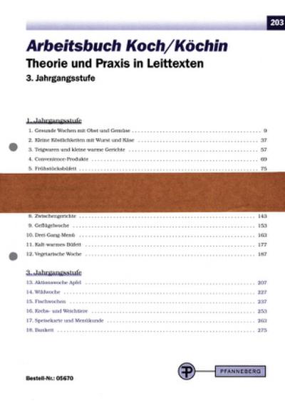 Arbeitsbuch Koch/Köchin, 3. Jahrgangsstufe