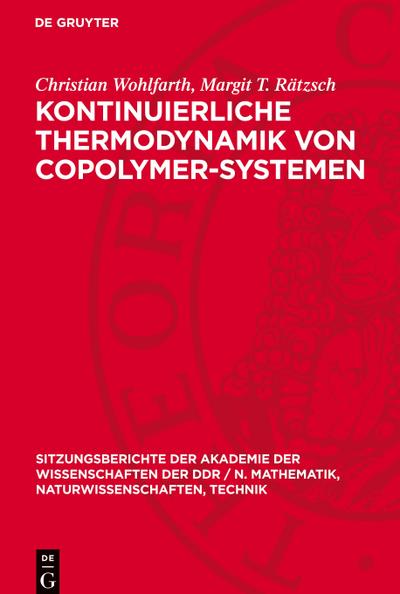 Kontinuierliche Thermodynamik von Copolymer-Systemen
